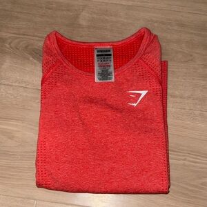 Gymshark Vital Crop Top - Coral Red/Marl